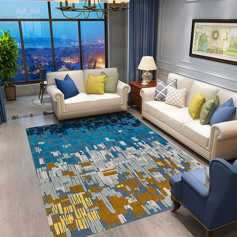 BowLift | Steampunk Living Room Carpet Multicolored Rustic Surface Look Carpet Synthetic Stain Resistant Non-Slip Pet Friendly Indoor Carpet
