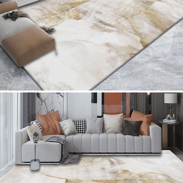 BowLift | Postmodernism Abstract Area Rug Multi-Color Synthetic Rug Anti-Slip Washable Stain-Resistant Rug for Large Room