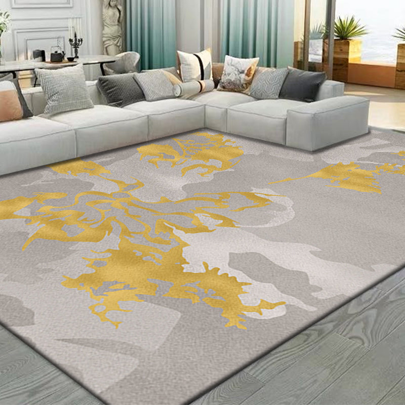 BowLift | Postmodernism Abstract Area Rug Multi-Color Synthetic Rug Anti-Slip Washable Stain-Resistant Rug for Large Room