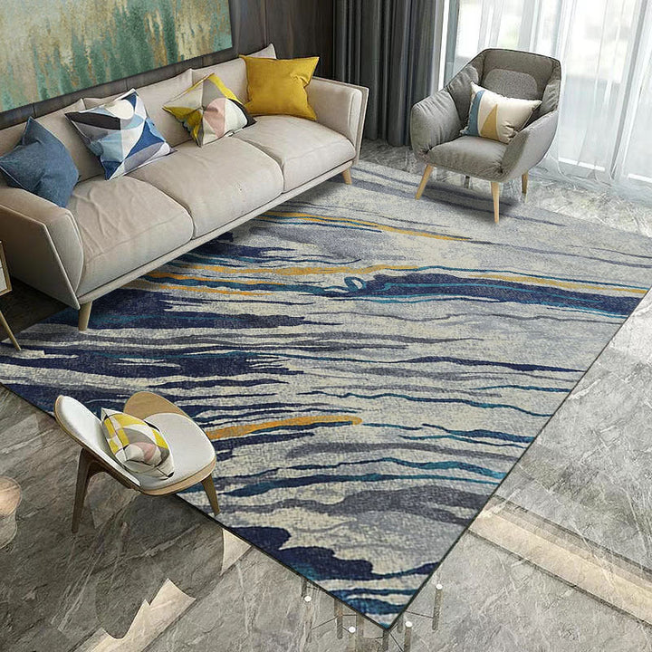BowLift | Retro Multicolor Abstract Carpet Polypropylene Industrial Area Carpet Stain Resistant Non-Slip Pet Friendly Carpet for Guest Room