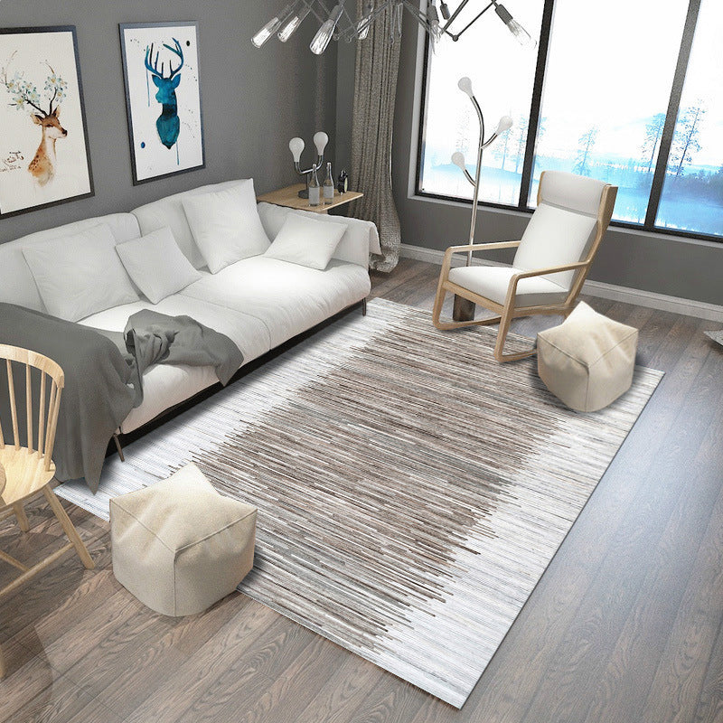 BowLift | Retro Abstract Painting Print Rug Multicolored Industrial Rug Polyester Stain Resistant Non-Slip Back Machine Washable Rug for Room