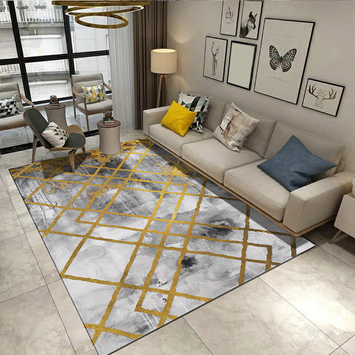 BowLift | Steampunk Post-Expressionism Rug Multicolor Polypropylene Rug Non-slip Stain-resistant Pet-friendly Rug for Home
