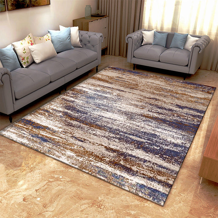 BowLift | Classic Industrial Design Rug Multicolored Postmodernism Rug Stain Resistant Pet Friendly Non-Slip Rug for Room