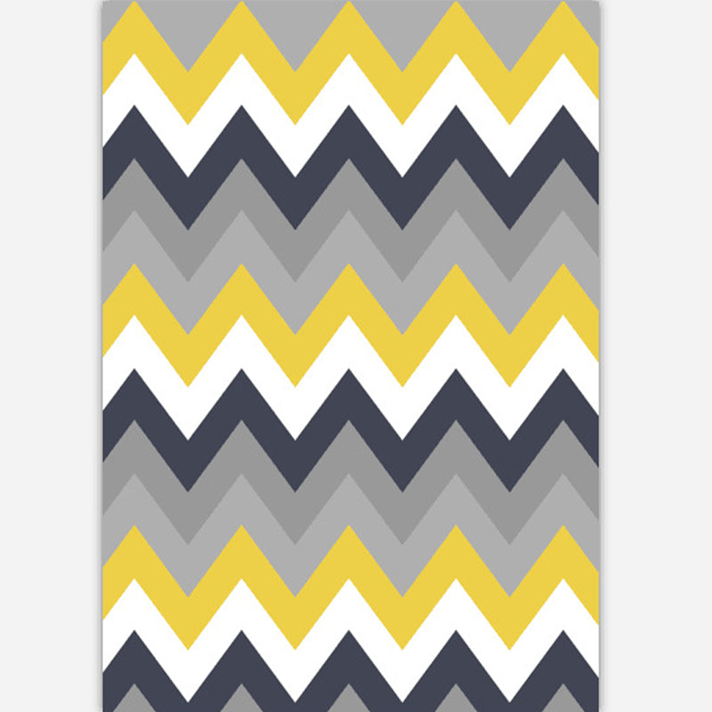 BowLift | Industrial Style Living Rug Multicolored Expressionism Rug Synthetic Non-slip Pet-friendly Machine washable Rug