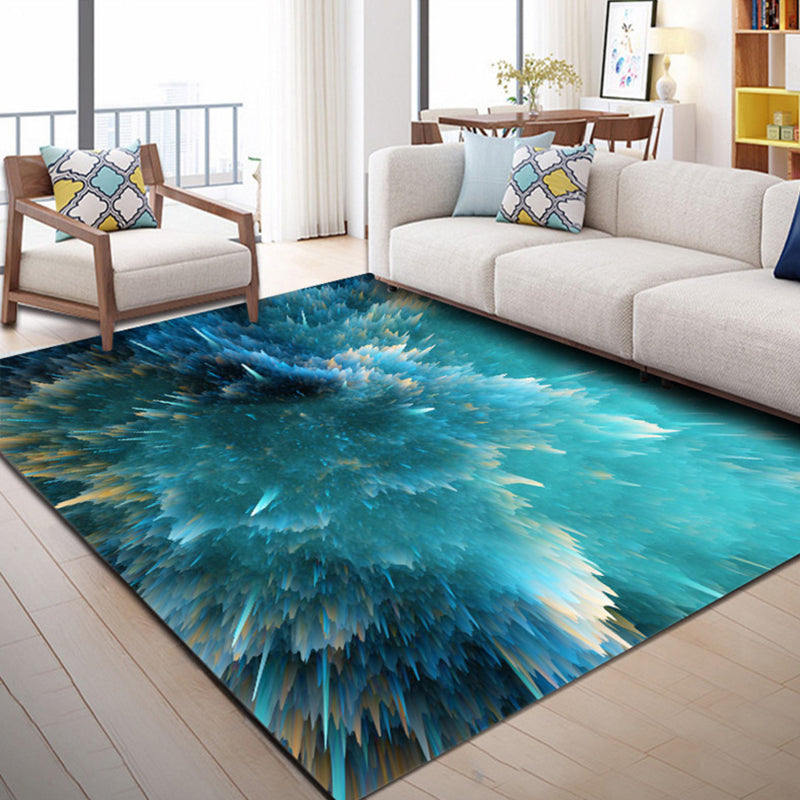 BowLift | Industrial Style Living Rug Multicolored Expressionism Rug Synthetic Non-slip Pet-friendly Machine washable Rug