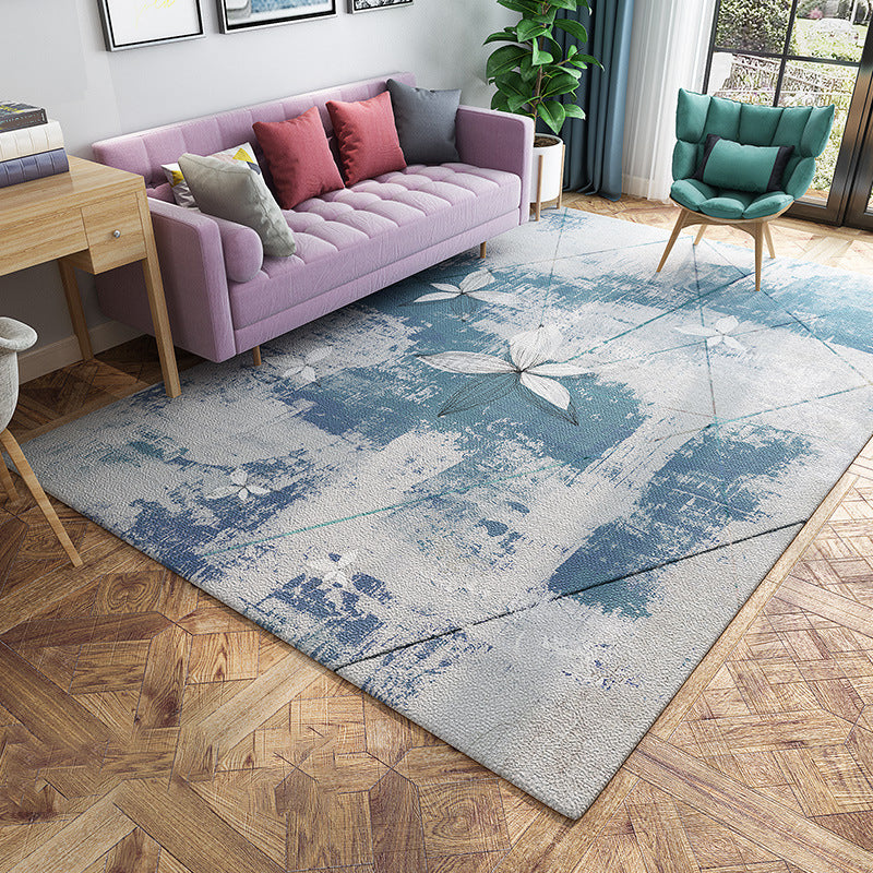 BowLift | Chic Postmodernism Area Rug Multi Colors Steampunk Carpet Synthetic Pet Friendly Stain Resistant Non-Slip Backing Rug for Home