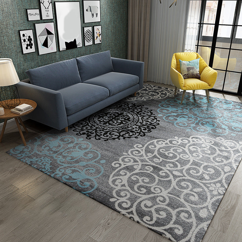BowLift | Chic Postmodernism Area Rug Multi Colors Steampunk Carpet Synthetic Pet Friendly Stain Resistant Non-Slip Backing Rug for Home