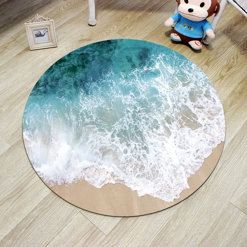 BowLift | Scandinavian Bedroom Rug Multicolor 3D Graphic Print Rug Polyester Non-slip Pet-friendly Stain-resistant Floor Mat