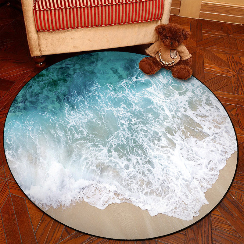 BowLift | Scandinavian Bedroom Rug Multicolor 3D Graphic Print Rug Polyester Non-slip Pet-friendly Stain-resistant Floor Mat