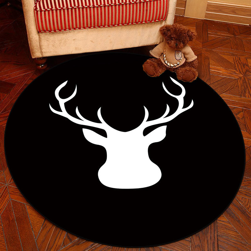 BowLift | Novelty Geometry Animal Patterned Rug Multi-Colored Synthetics Rug Machine Washable Non-Slip Backing Stain Resistant Carpet for Room