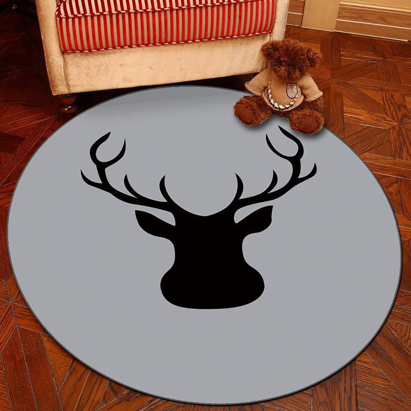 BowLift | Novelty Geometry Animal Patterned Rug Multi-Colored Synthetics Rug Machine Washable Non-Slip Backing Stain Resistant Carpet for Room