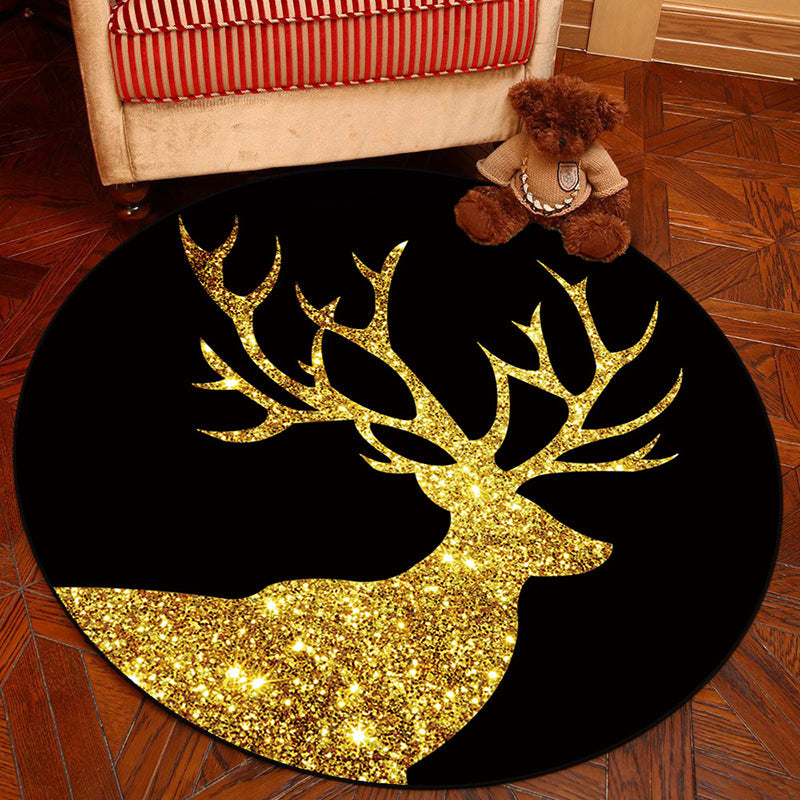 BowLift | Novelty Geometry Animal Patterned Rug Multi-Colored Synthetics Rug Machine Washable Non-Slip Backing Stain Resistant Carpet for Room