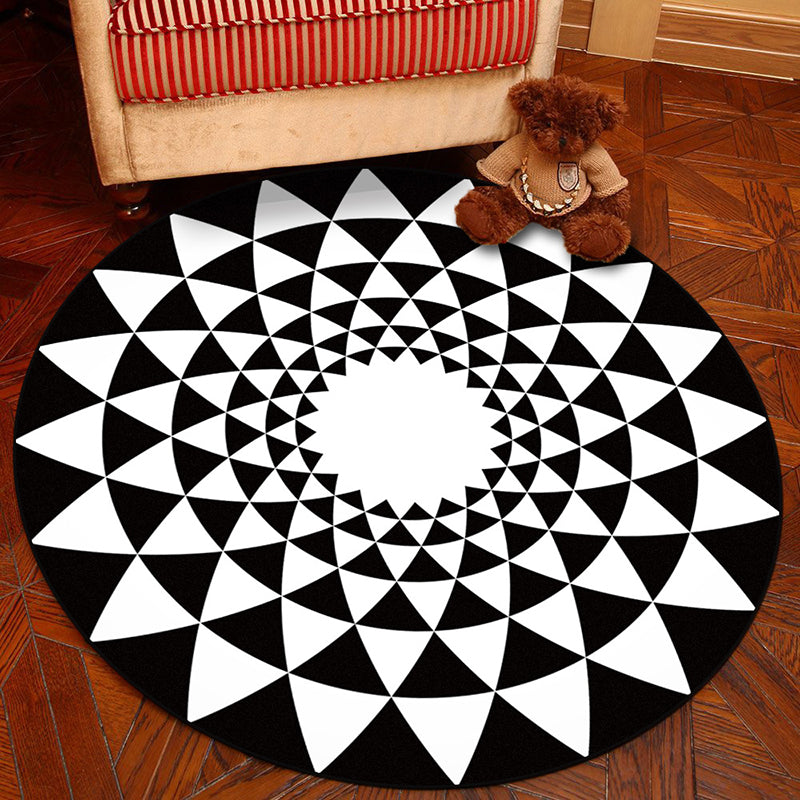 BowLift | Novelty Geometry Animal Patterned Rug Multi-Colored Synthetics Rug Machine Washable Non-Slip Backing Stain Resistant Carpet for Room