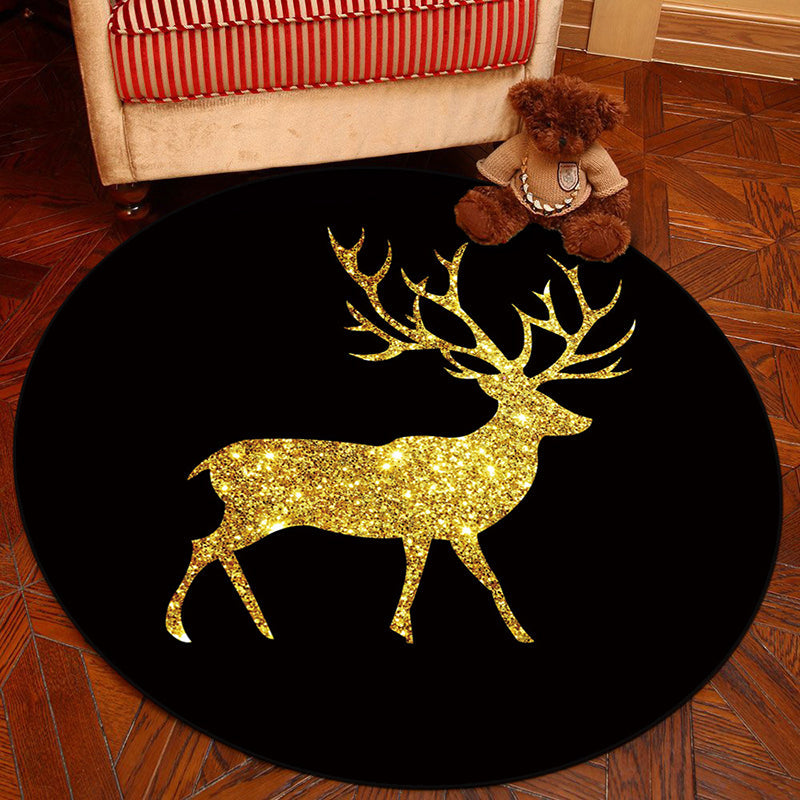 BowLift | Novelty Geometry Animal Patterned Rug Multi-Colored Synthetics Rug Machine Washable Non-Slip Backing Stain Resistant Carpet for Room