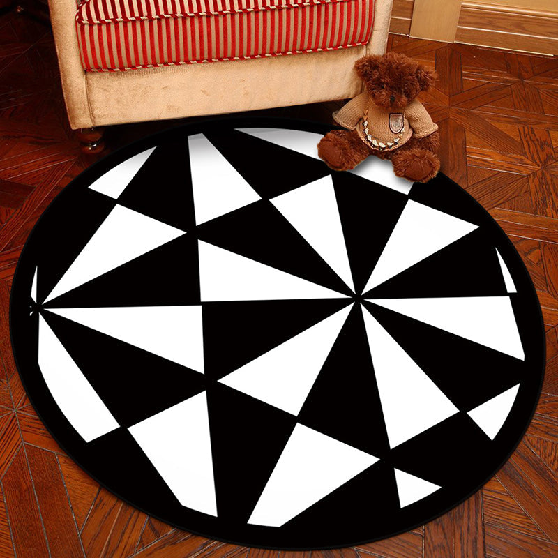 BowLift | Novelty Geometry Animal Patterned Rug Multi-Colored Synthetics Rug Machine Washable Non-Slip Backing Stain Resistant Carpet for Room