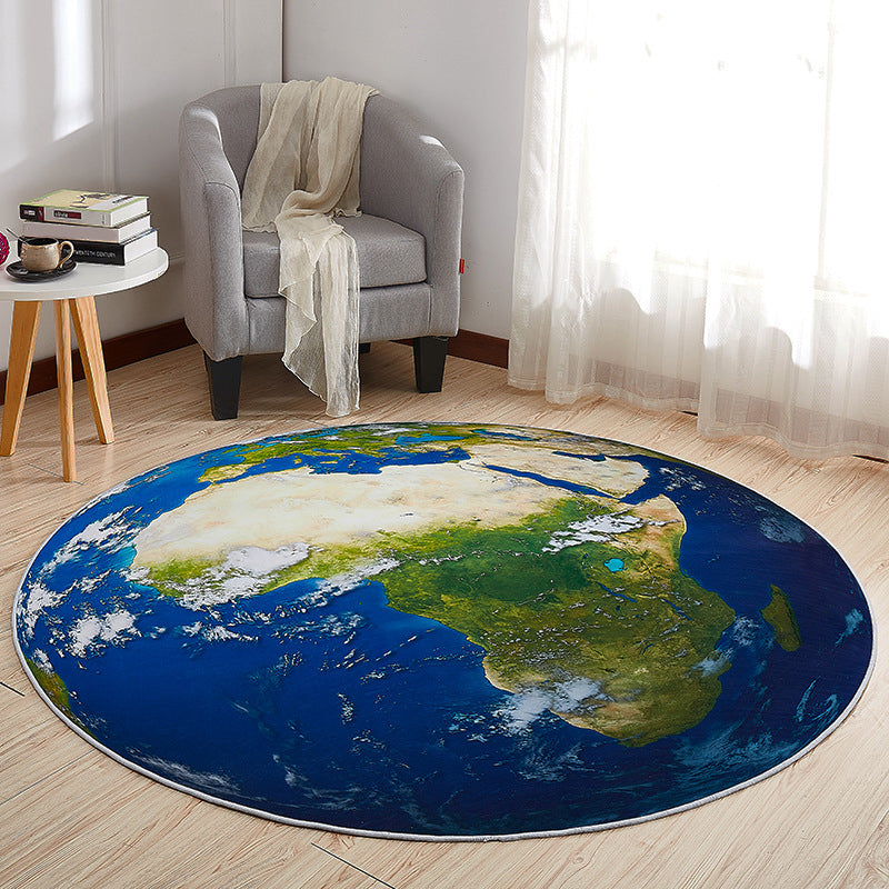 BowLift | Creative Boys Bedroom Rug Multi Colors Optical Illusion Rug Polypropylene Non-slip Pet-friendly Washable Rug