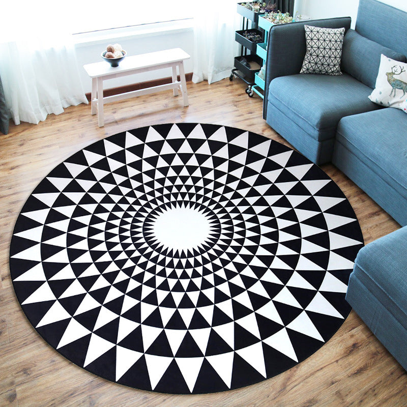 BowLift | Creative Boys Bedroom Rug Multi Colors Optical Illusion Rug Polypropylene Non-slip Pet-friendly Washable Rug