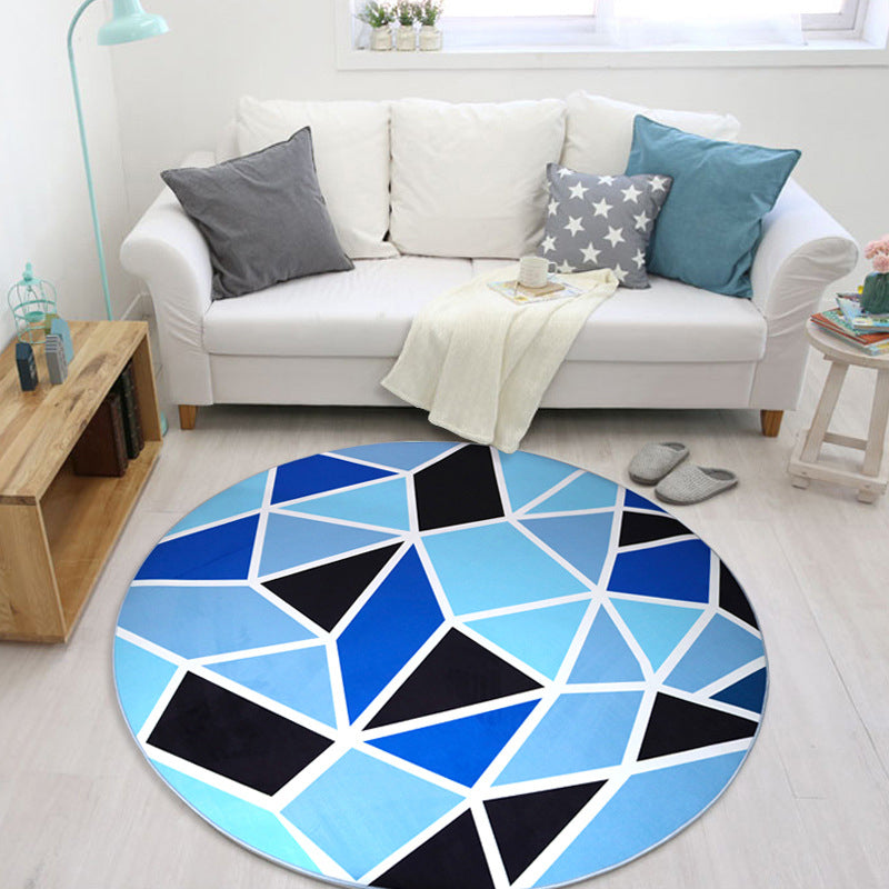BowLift | Creative Boys Bedroom Rug Multi Colors Optical Illusion Rug Polypropylene Non-slip Pet-friendly Washable Rug