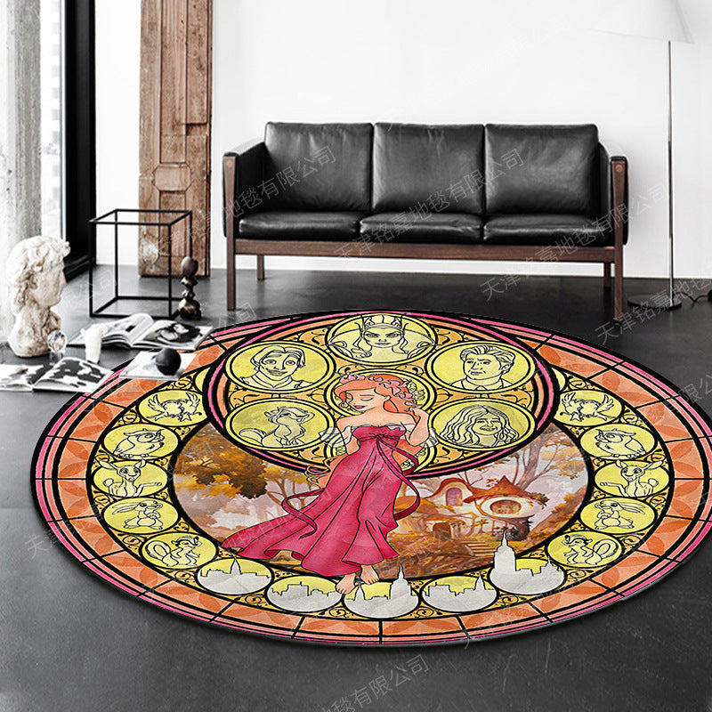 BowLift | Modern 3D Anime Pattern Carpet Multicolored Polypropylene Carpet Non-Slip Back Machine Washable Pet-Friendly Carpet for the Children's Room