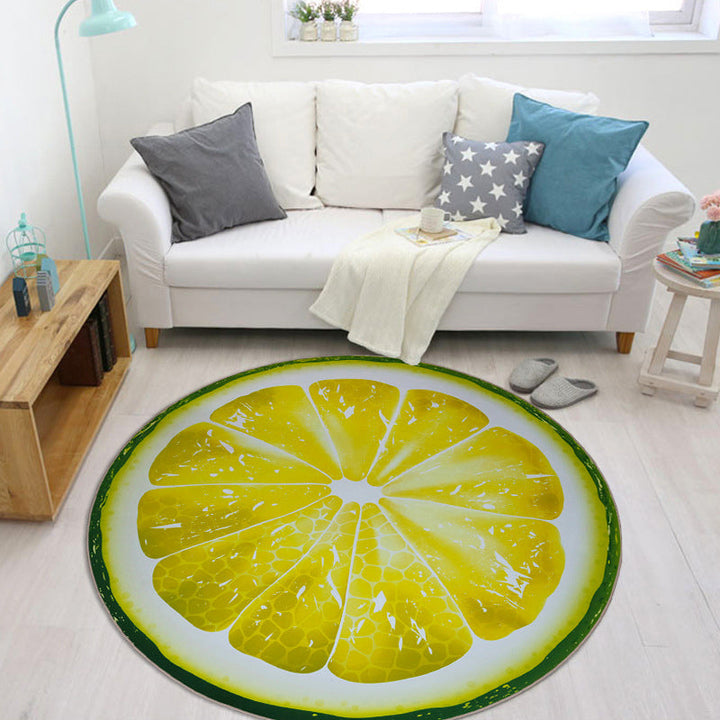 BowLift | Multicolor Playroom Carpet Modern 3D Graphic Fruit Carpet Synthetic Non-Slip Machine Washable Stain Resistant Indoor Carpet