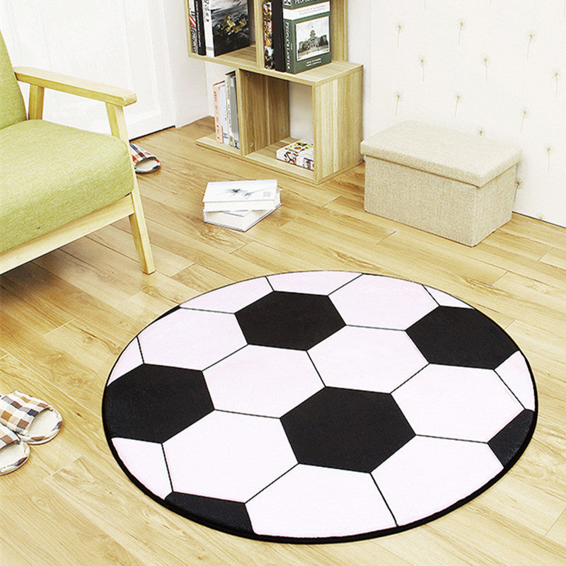 BowLift | Creative Sports Ball Print Carpet Multi-color Modern Carpet Polyester Stain Resistant Non-slip Back Machine Washable Rug for Boys Room