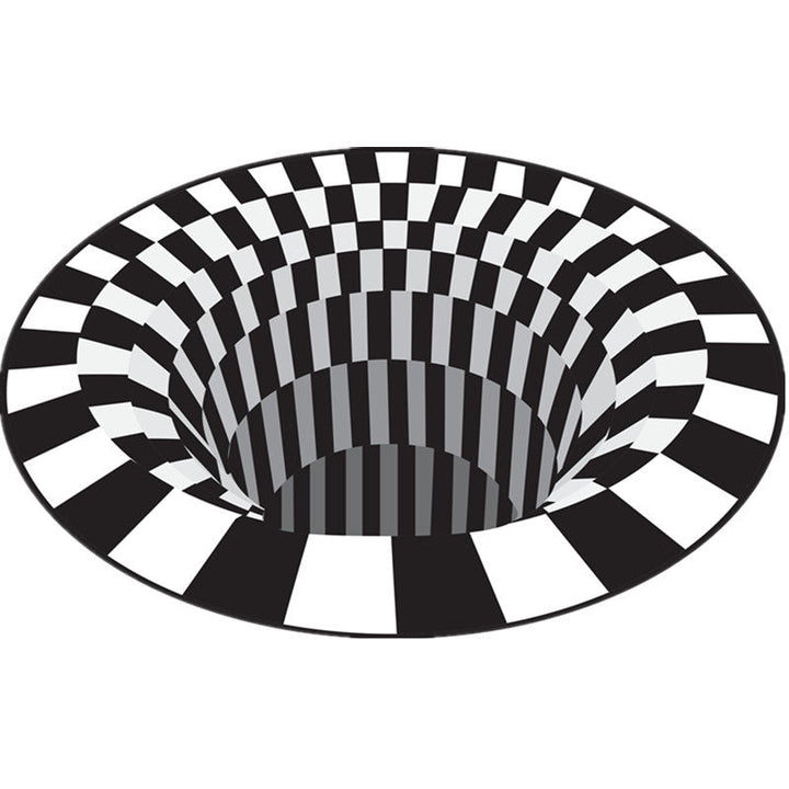 BowLift | Funny Novelty Rug Multicolor Visual Trick Spiral Trap Rug Non-Slip Washable Pet-Friendly Rug for Room