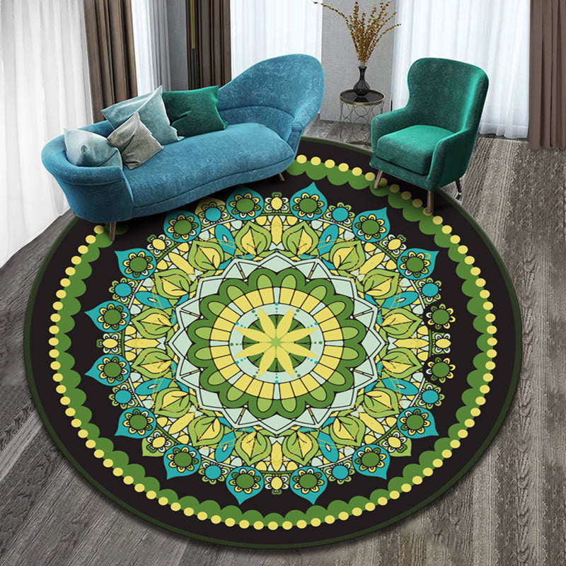 BowLift | Klassy Multicolor Tribal Print Carpet Synthetic Bohemian Area Rug Non-Slip Pet Friendly Washable Area Rug for Home Decor