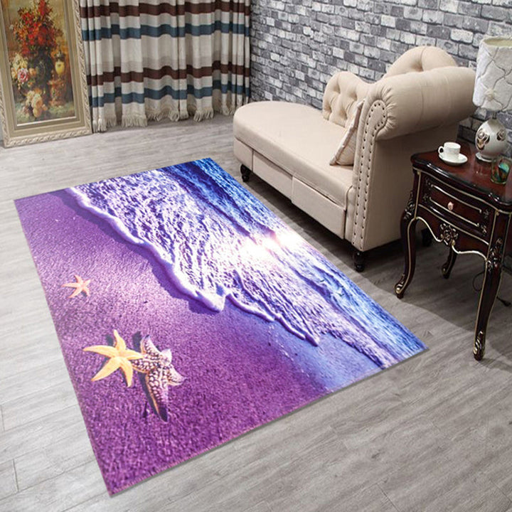 BowLift | Amazing Multicolor Natural Landscape Carpet Polyester Modern Carpet Stain Resistant Washable Non-Slip Back Carpet for Family Room