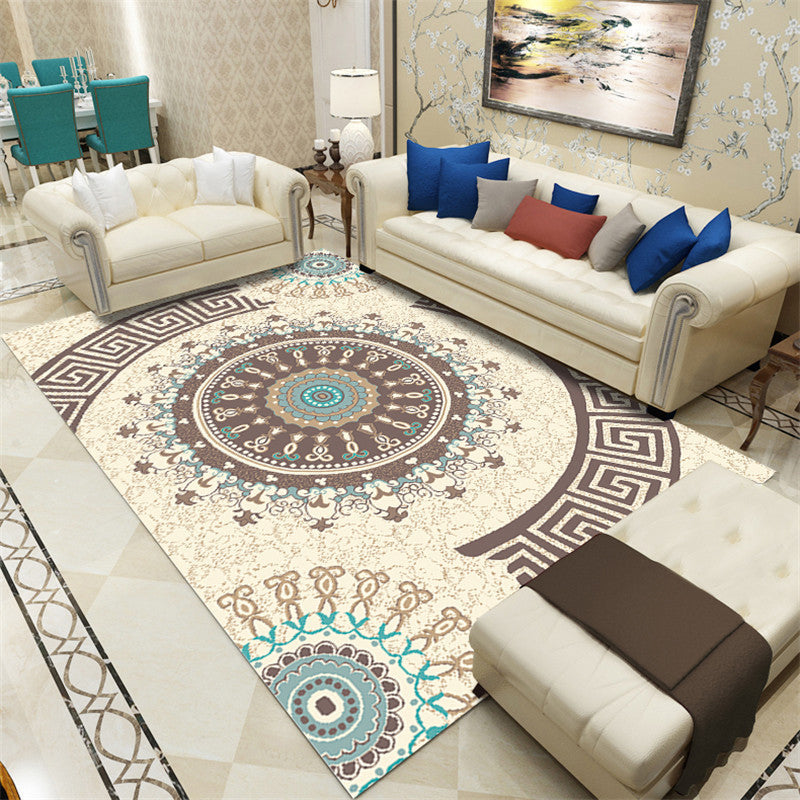 Modern Botanical Carpet Multicolor Polypropylene Area Rug Stain Resistant Non-Slip Pet-Friendly Carpet for Rooms | Bowlift