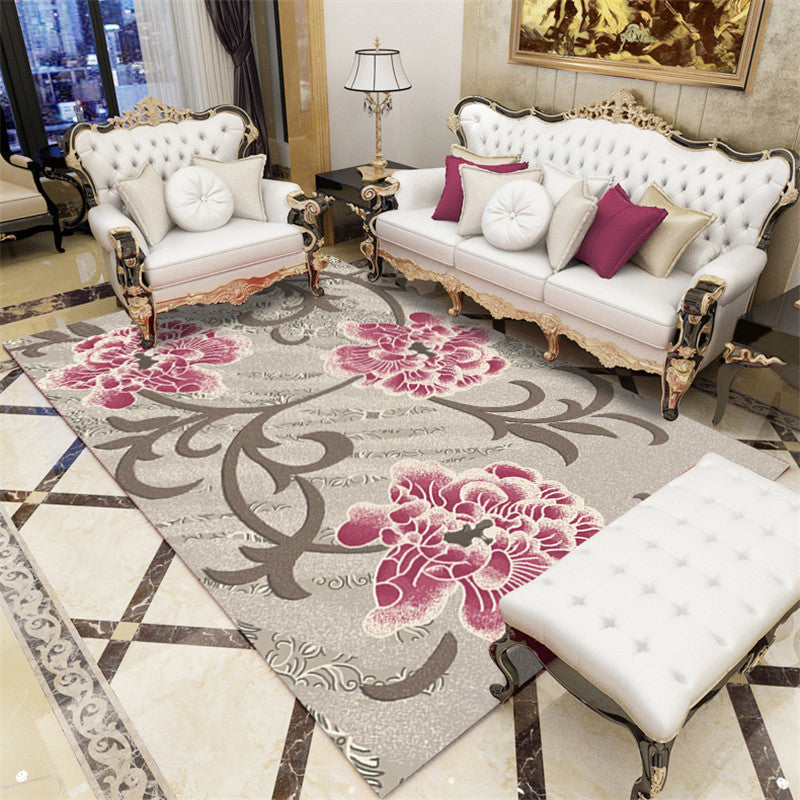 Modern Botanical Carpet Multicolor Polypropylene Area Rug Stain Resistant Non-Slip Pet-Friendly Carpet for Rooms | Bowlift