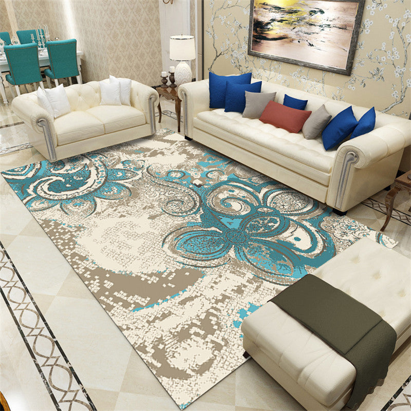Modern Botanical Carpet Multicolor Polypropylene Area Rug Stain Resistant Non-Slip Pet-Friendly Carpet for Rooms | Bowlift