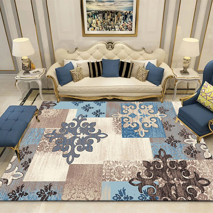 Modern Botanical Carpet Multicolor Polypropylene Area Rug Stain Resistant Non-Slip Pet-Friendly Carpet for Rooms | Bowlift