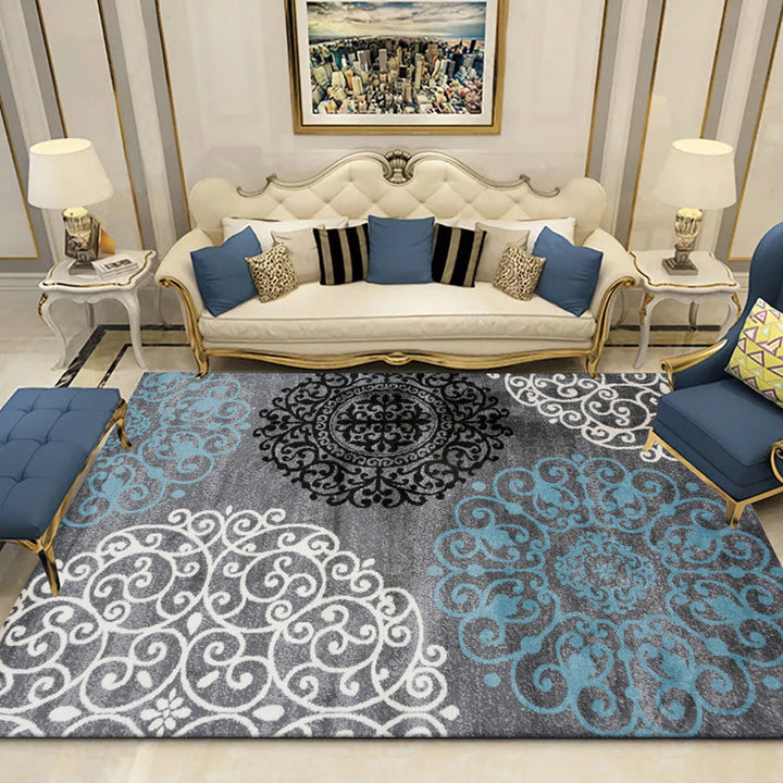 Modern Botanical Carpet Multicolor Polypropylene Area Rug Stain Resistant Non-Slip Pet-Friendly Carpet for Rooms | Bowlift