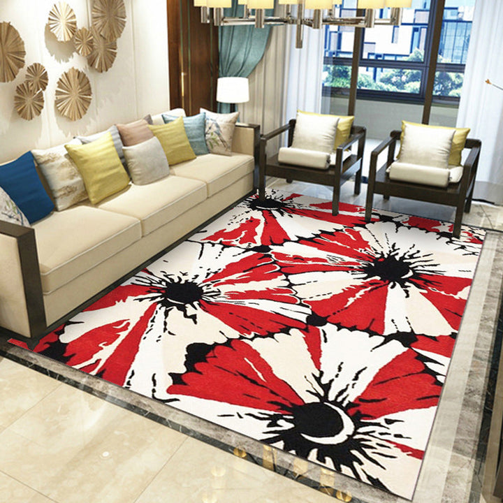 Beautiful Multicolored Modern Carpet Polyester Flower Bloom Carpet Pet Friendly Non-Slip Stain Resistant Carpet for Home | Bowlift