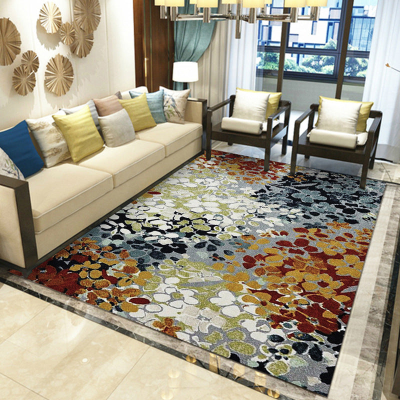 Beautiful Multicolored Modern Carpet Polyester Flower Bloom Carpet Pet Friendly Non-Slip Stain Resistant Carpet for Home | Bowlift
