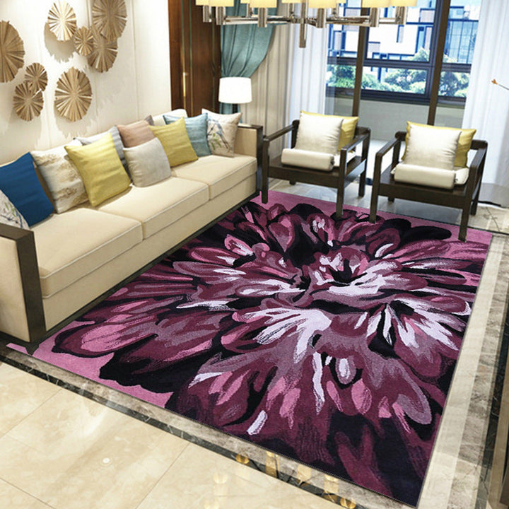 Beautiful Multicolored Modern Carpet Polyester Flower Bloom Carpet Pet Friendly Non-Slip Stain Resistant Carpet for Home | Bowlift
