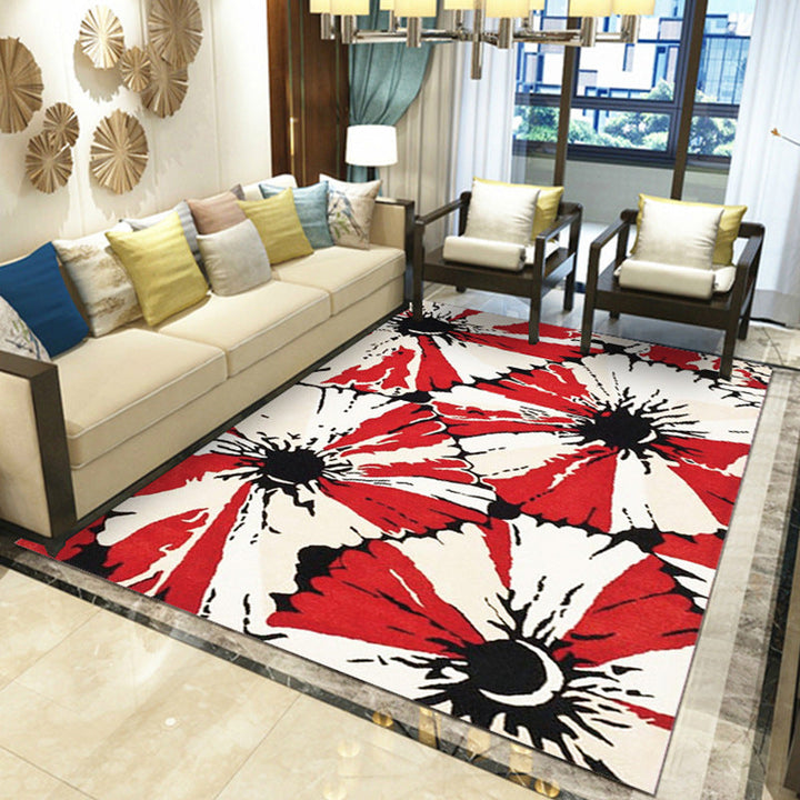 Beautiful Multicolored Modern Carpet Polyester Flower Bloom Carpet Pet Friendly Non-Slip Stain Resistant Carpet for Home | Bowlift