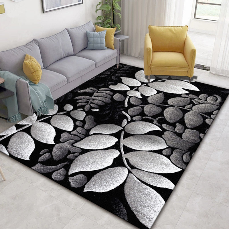Glam Nordic Carpet Multicolored Plant Carpet Stain Resistant Washable Non-Slip Back Carpet for Living Room | Bowlift