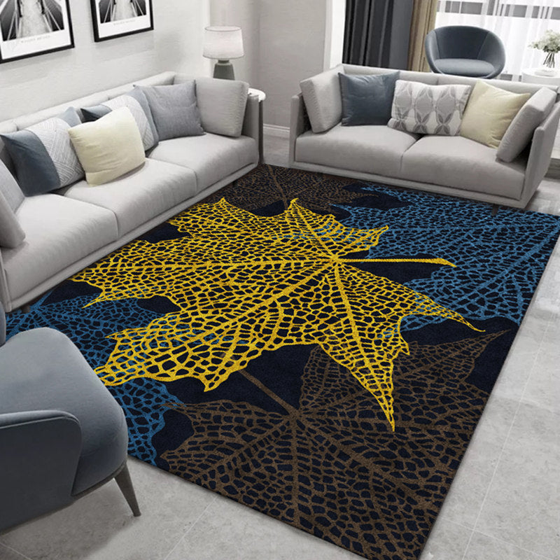 Glam Nordic Carpet Multicolored Plant Carpet Stain Resistant Washable Non-Slip Back Carpet for Living Room | Bowlift