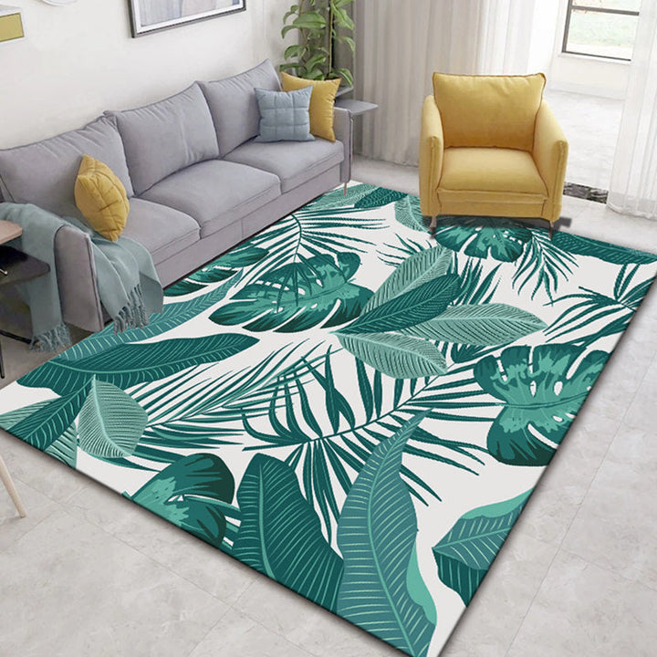 Glam Nordic Carpet Multicolored Plant Carpet Stain Resistant Washable Non-Slip Back Carpet for Living Room | Bowlift