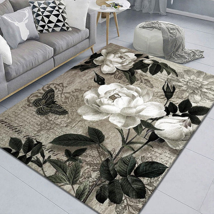 Beautiful 3D Flower Indoor Carpet Multicolored Modern Carpet Polypropylene Washable Non-Slip Back Stain-Resistant Carpet for Home | Bowlift