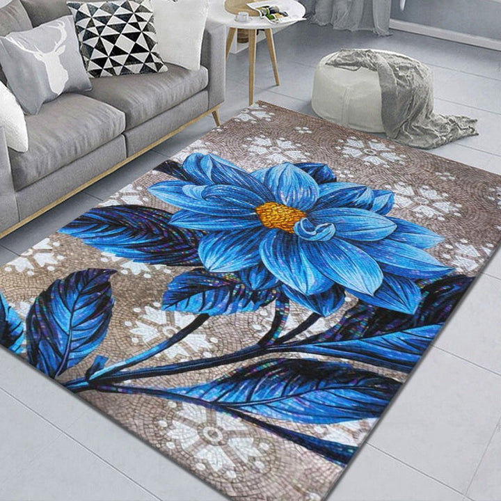 Beautiful 3D Flower Indoor Carpet Multicolored Modern Carpet Polypropylene Washable Non-Slip Back Stain-Resistant Carpet for Home | Bowlift