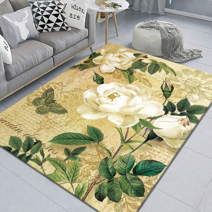 Beautiful 3D Flower Indoor Carpet Multicolored Modern Carpet Polypropylene Washable Non-Slip Back Stain-Resistant Carpet for Home | Bowlift