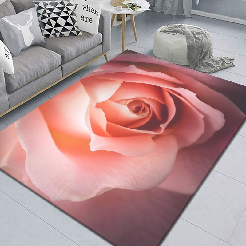 Beautiful 3D Flower Indoor Carpet Multicolored Modern Carpet Polypropylene Washable Non-Slip Back Stain-Resistant Carpet for Home | Bowlift