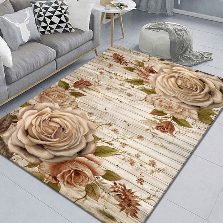 Beautiful 3D Flower Indoor Carpet Multicolored Modern Carpet Polypropylene Washable Non-Slip Back Stain-Resistant Carpet for Home | Bowlift