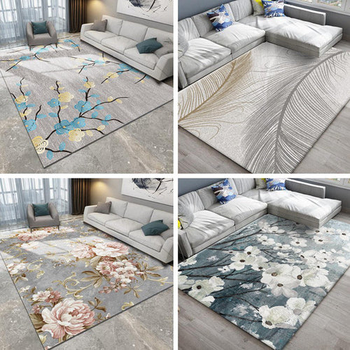 Stylish Americana rug Multicolored flower rug Pet-friendly Machine washable Non-slip backing Rug for room | Bowlift