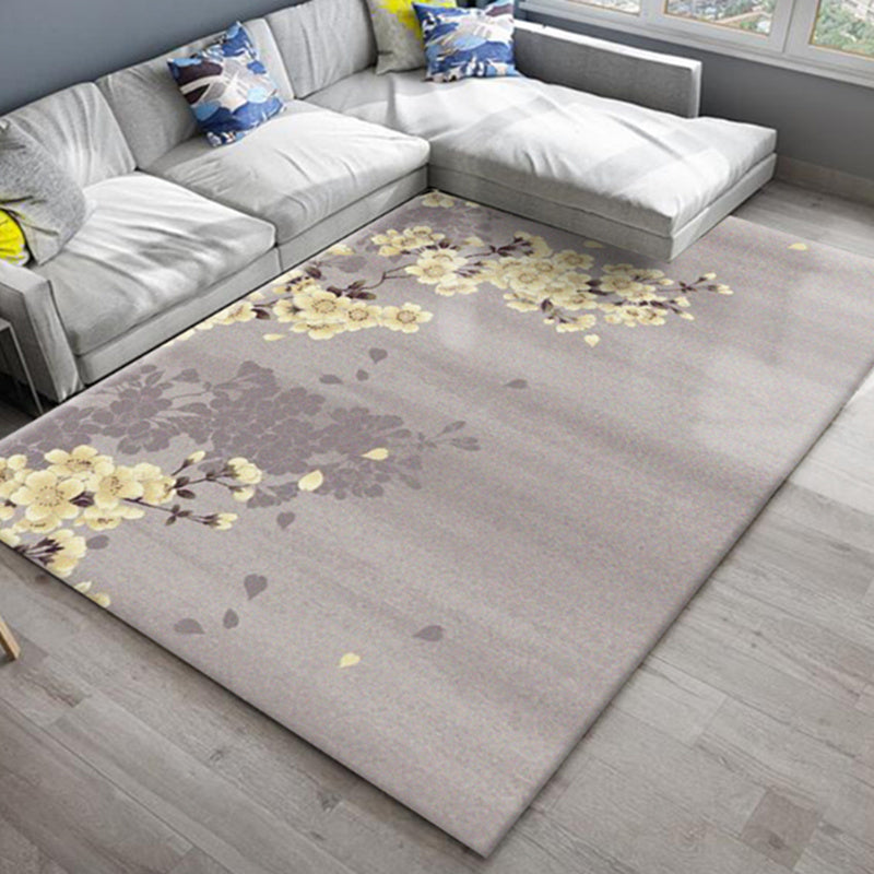 Stylish Americana rug Multicolored flower rug Pet-friendly Machine washable Non-slip backing Rug for room | Bowlift