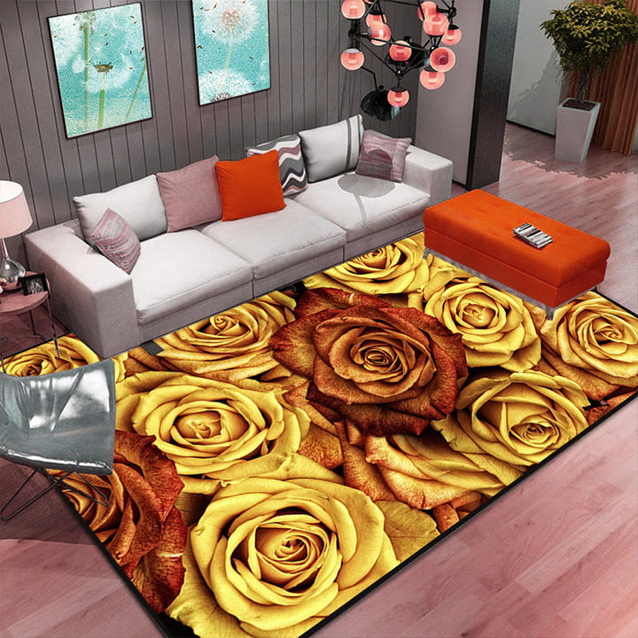 Multicolor Area Rug Contemporary Floral Rug Synthetic Stain Resistant Non-Slip Back Washable Rug | Bowlift
