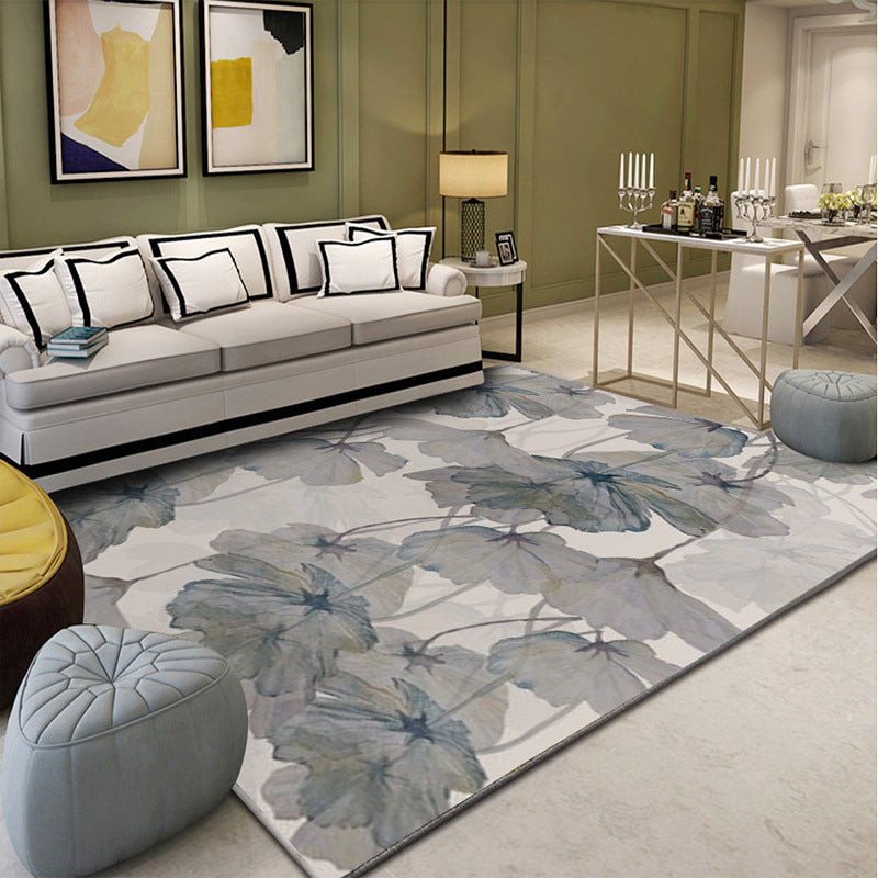 Multicolor Area Rug Contemporary Floral Rug Synthetic Stain Resistant Non-Slip Back Washable Rug | Bowlift
