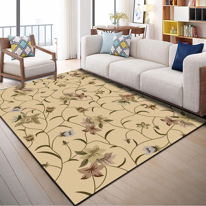 Indian Patterned Rug Multicolored Polyester Rug Machine Washable Pet Friendly Non-Slip Underlay Rug for Room | Bowlift